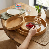 Three Piece Bamboo Serving Tray