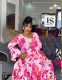 Ladies’ Pink Floral Dress