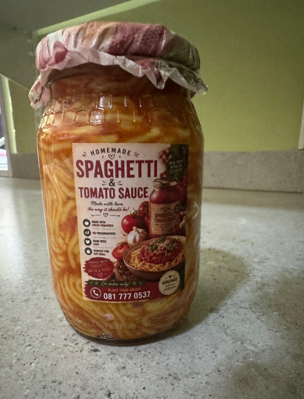 Spaghetti in Tamatiesous