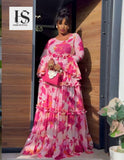 Ladies’ Pink Floral Dress