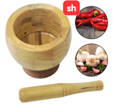 SH Wooden Garlic Press
