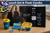 Three Piece Vacuum Flask, Lunch Bag And Lunchbox Combo