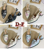 Ladies’ DF Floral Print Heeled Shoes