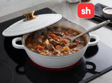 SH 11-Piece Cast Iron Cookware Pot Set