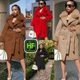 Ladies’ HF Coat With Fluffy Collar