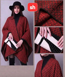 SH Thickened Warm Plaid Long Scarf Wrap