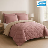 Queen Size 5 Piece Reversible Comforter Set