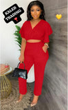 Ladies’ KT Short Sleeve Two Piece Set