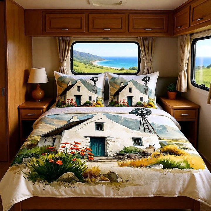 Windmill and White House Duvet Set