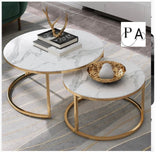 Two Piece Round Coffee Table Set