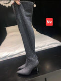 Ladies Envy Knee High Heels