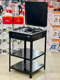 AT 4-Plate Gas Stove On Platform With Shelves