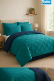 Queen Size 5 Piece Reversible Comforter Set