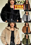 Ladies’ TT Fluffy Zip-Up Hooded Jacket