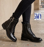 Ladies’ SMY Zip-Up Ankle Boots With Fur Lining