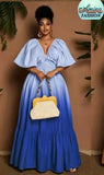 Ladies’ AF Gradient Flutter Sleeve Dress
