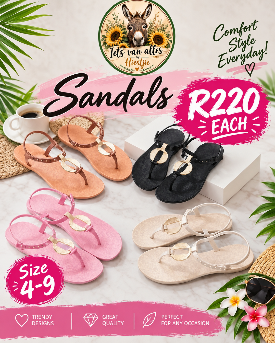 Gold Circle Detail Fashion Sandals