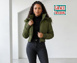 Ladies’ GT Puffer Jacket With Fluffy Shoulders