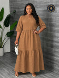 Ladies’ F3C Elbow Sleeve Long Dress