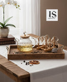 HS 7-Piece Set With Diamond Bamboo Lids