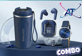 Coffee Cup, Earbuds And Watch Combo