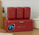 FT 4 Piece Box-Shaped Bread Bin Set