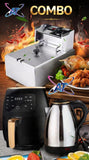 6L Deep Fryer, 6L Air Fryer & 2L Kettle Combo