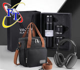 Headphones, Lunch Bag And Three Piece Vacuum Flask Combo