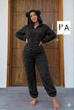 Ladies’ Fluffy Onesie With Ears On Hood