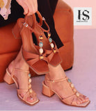 Women’s Pebble Detail Heeled Sandals