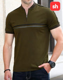 Men’s Zip-Up Golf T-Shirt