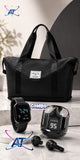 AT Travel Bag, Watch And Wireless Earphones Combo