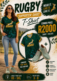 Ladies Rugby Supporter T-Shirt + Vellies Combo