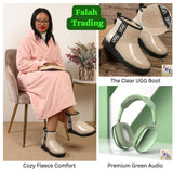 Gown, Morning Boots And Headphones Combo