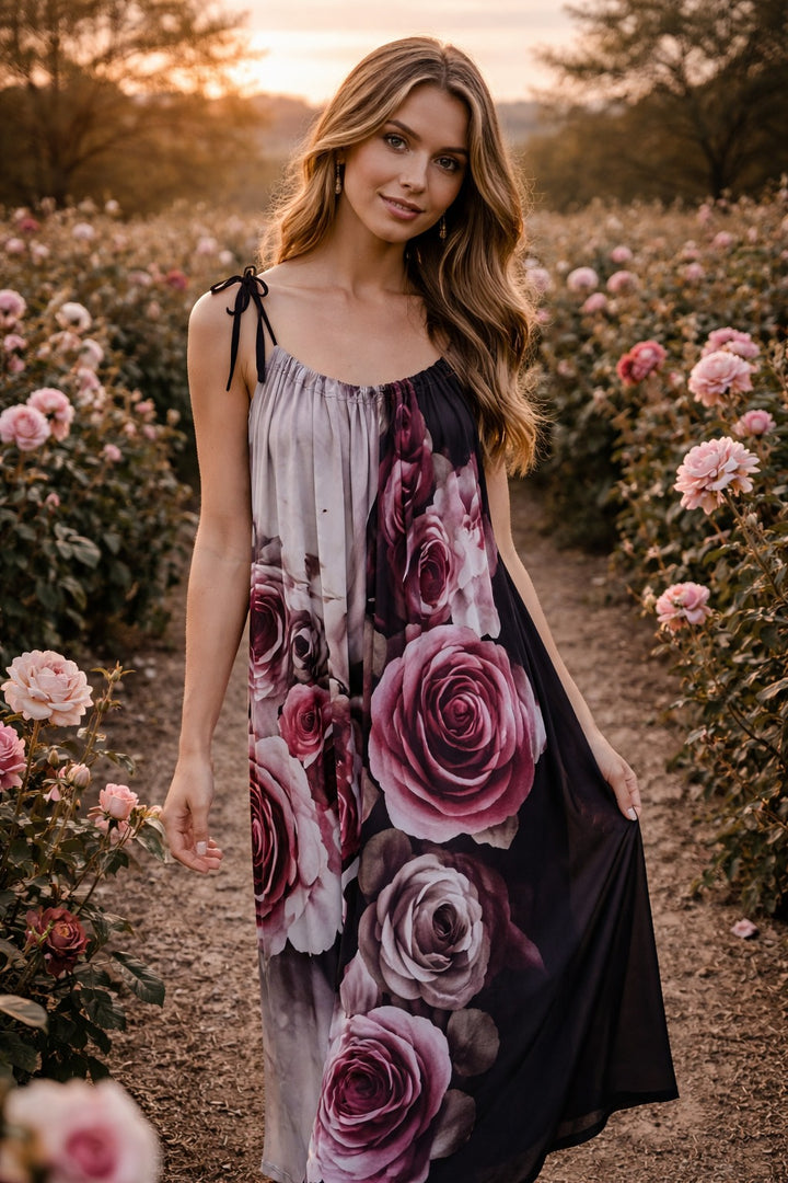 Roses - Drawstring Dress