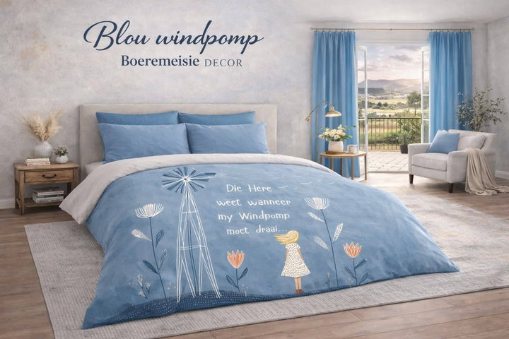 Blou Windpomp - Duvet Set
