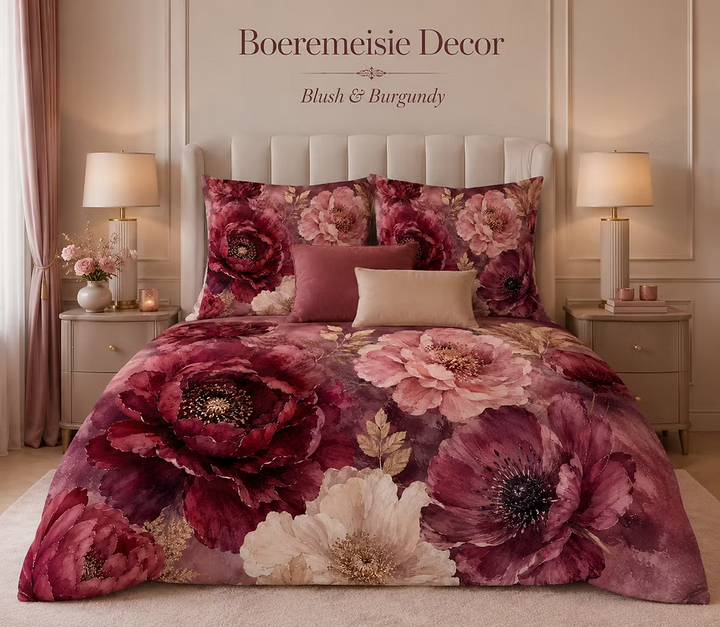 Blush & Burgandy - Duvet set