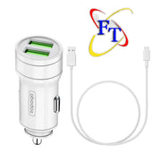 Three Pack 4.8 Amp USB Car Charger Kit