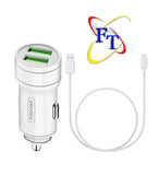 Three Pack 4.8 Amp USB Car Charger Kit