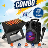 Braai Stand & Bluetooth Speaker with Microphone Combo