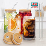 Four Piece Drinking Glass With Bamboo Lid