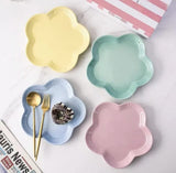 Four-Piece 23cm LC Stoneware Flower Plate Set
