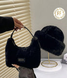 Love Every Day Fluffy Handbag And Cap Combo