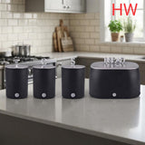 HW 4-Piece Bread Bin Set With Canisters