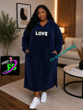 Ladies’ FF Love Hooded Fleece Lounger