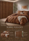 Marble Comforter & Matching Curtain Combo