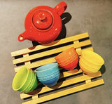 Five Piece LC Stoneware Tea Set