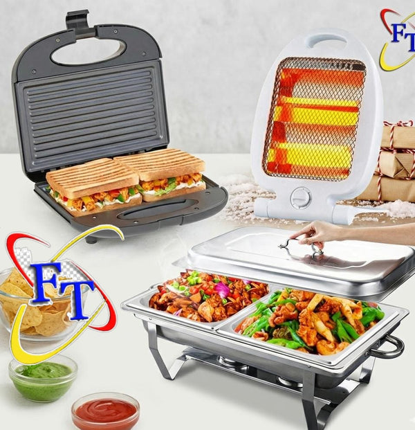 Grill Maker, Chafing Dishes And Quartz Heater Combo