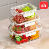 Three Piece Acrylic Storage Bowl Set With Lids