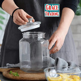 Three Piece Glass Storage Jar Set